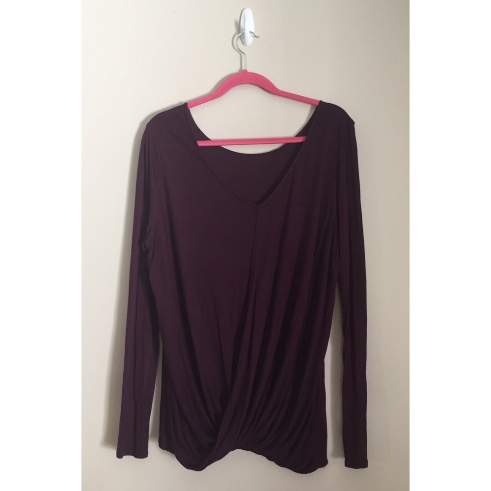 EXPRESS ONE ELEVEN reversible plum longsleeve - L